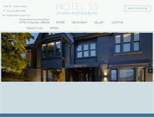Tablet Screenshot of hotel55-london.com
